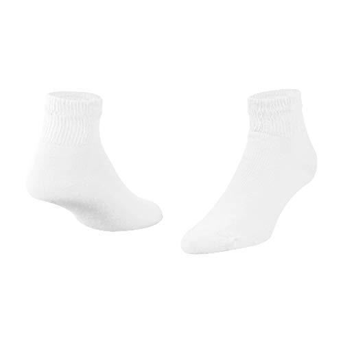 MDR Diabetic Quarter Length Crew Socks (12 Pair Pack) Seamless Cotton Blend Made in USA - Mdrdistributors