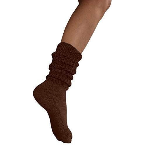 MDR Distirbutors Women's Extra Long & Heavy Slouch Cotton Wear at any Length Socks Made in USA 1 Pair Size 9 to 11 - Mdrdistributors