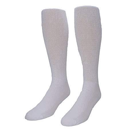 MDR Diabetic Over The Calf Length Crew Socks (12 Pair Pack) Seamless Cotton Blend Made in USA - Mdrdistributors