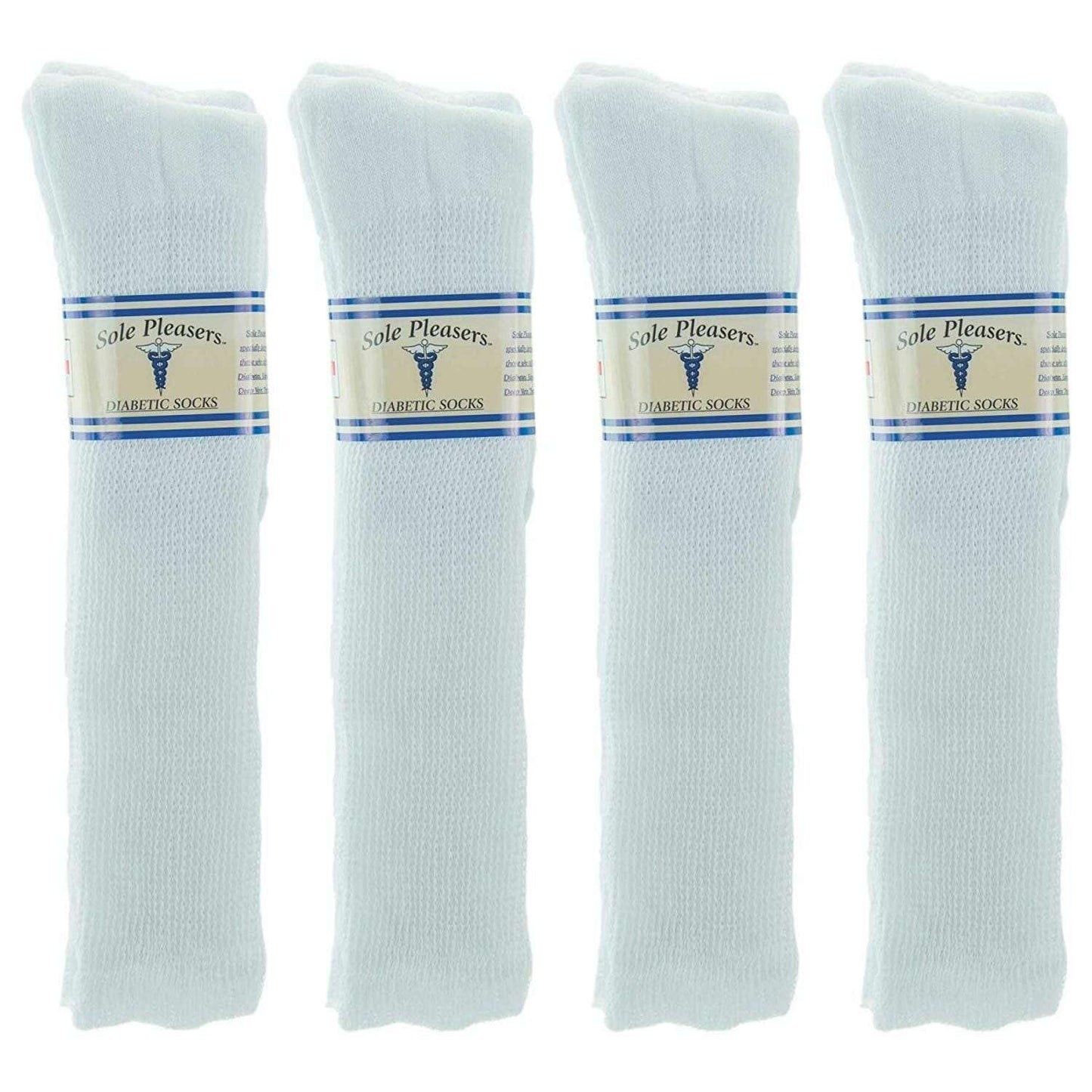 MDR Diabetic Over The Calf Length Crew Socks (12 Pair Pack) Seamless Cotton... - Mdrdistributors