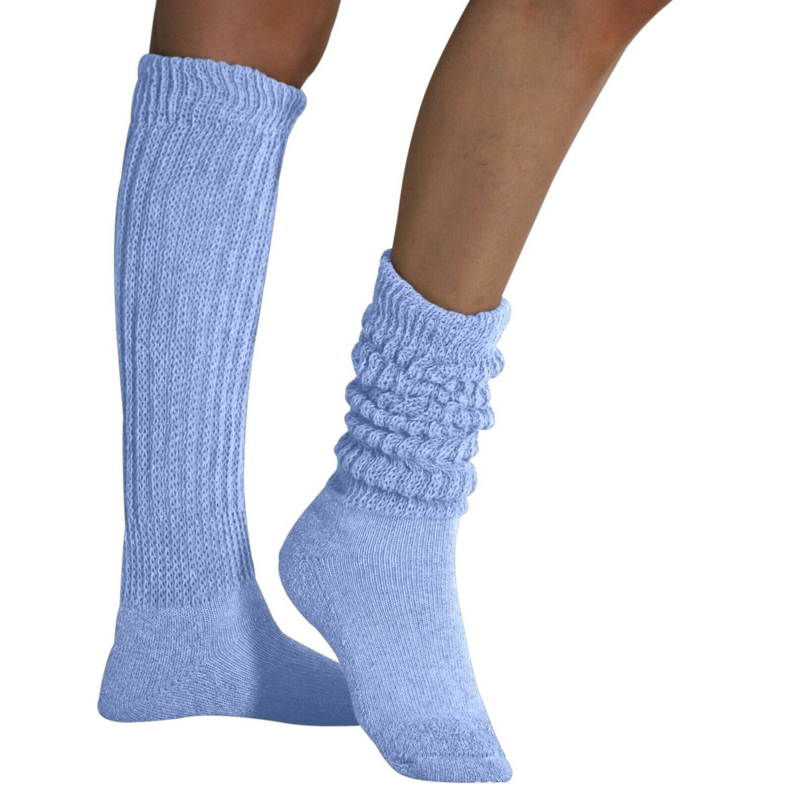 MDR Women's Extra Long Heavy Slouch Cotton Socks Made in USA 1 Pair Size 9 to... - Mdrdistributors
