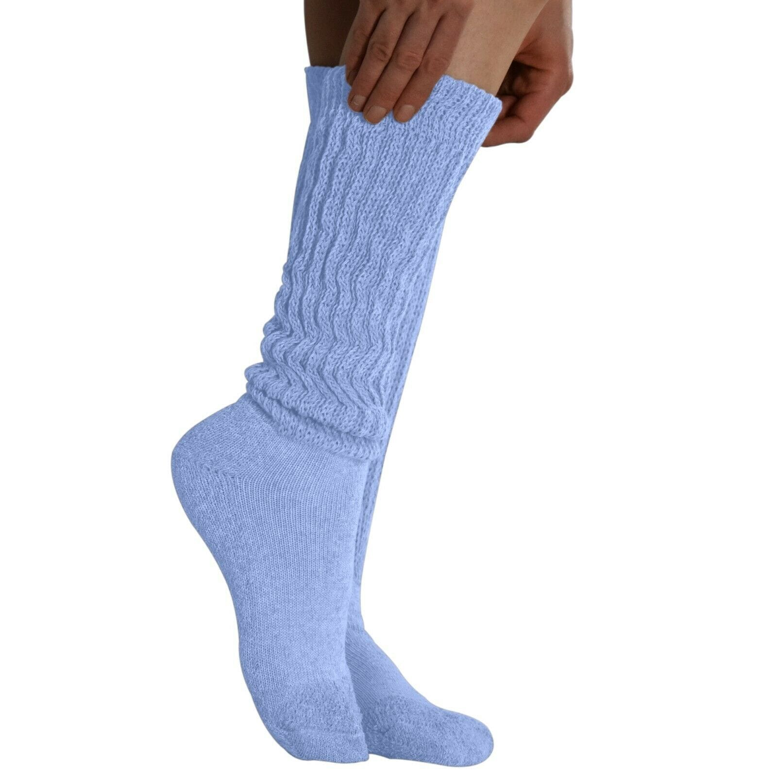 MDR Women's Extra Long Heavy Slouch Cotton Socks Made in USA 1 Pair Size 9 to... - Mdrdistributors