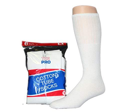 MDR American Made Tube Socks - White - Sock Size 10-13 Fits Shoes Size 9-14 1 Dozen - Mdrdistributors